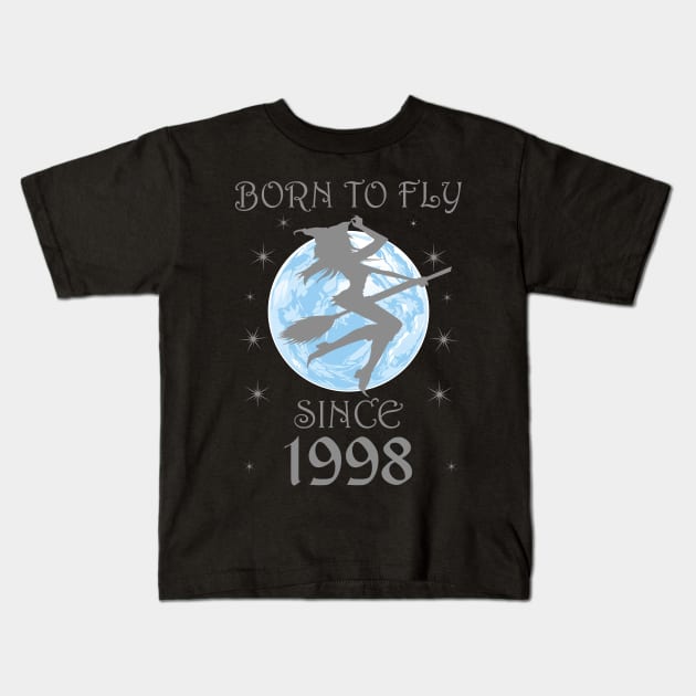 BORN TO FLY SINCE 1940 WITCHCRAFT T-SHIRT | WICCA BIRTHDAY WITCH GIFT Kids T-Shirt by Chameleon Living